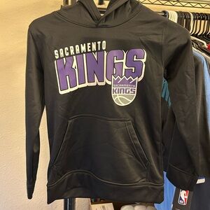 NBA Sacramento Kings Youth Black and Purple Pullover Hoodie NWT